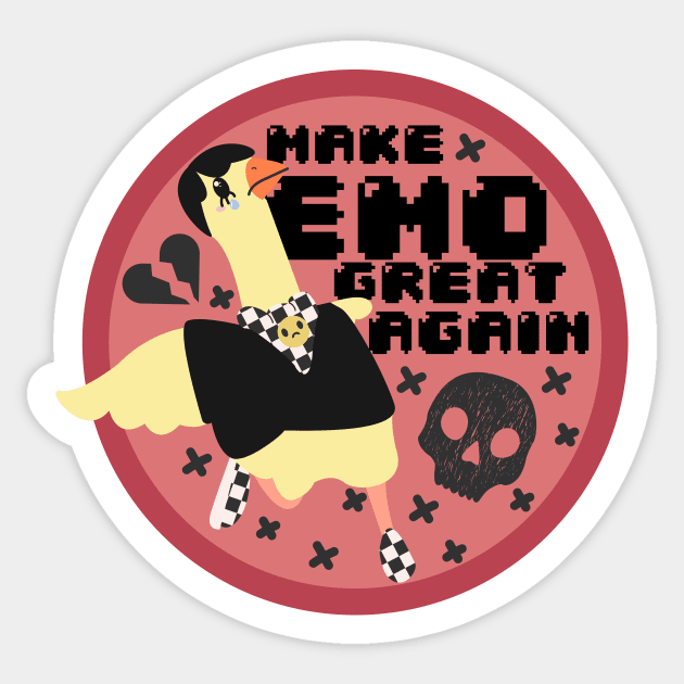 Make Emo Great Again Badge Sticker by rachelaranha